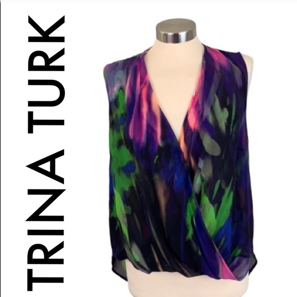 Trina Turk Tops - 👑 TRINA TURK SILK TOP 💯AUTHENTIC